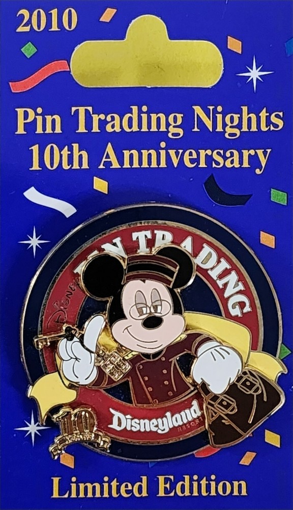 Disney DLR Pin Trading Nights 10th Anniversary Bellhop Mickey Tower Terror LE500