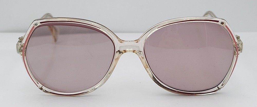 Vintage SI9 Purple Translucent Oval Sunglass Frames Only-image