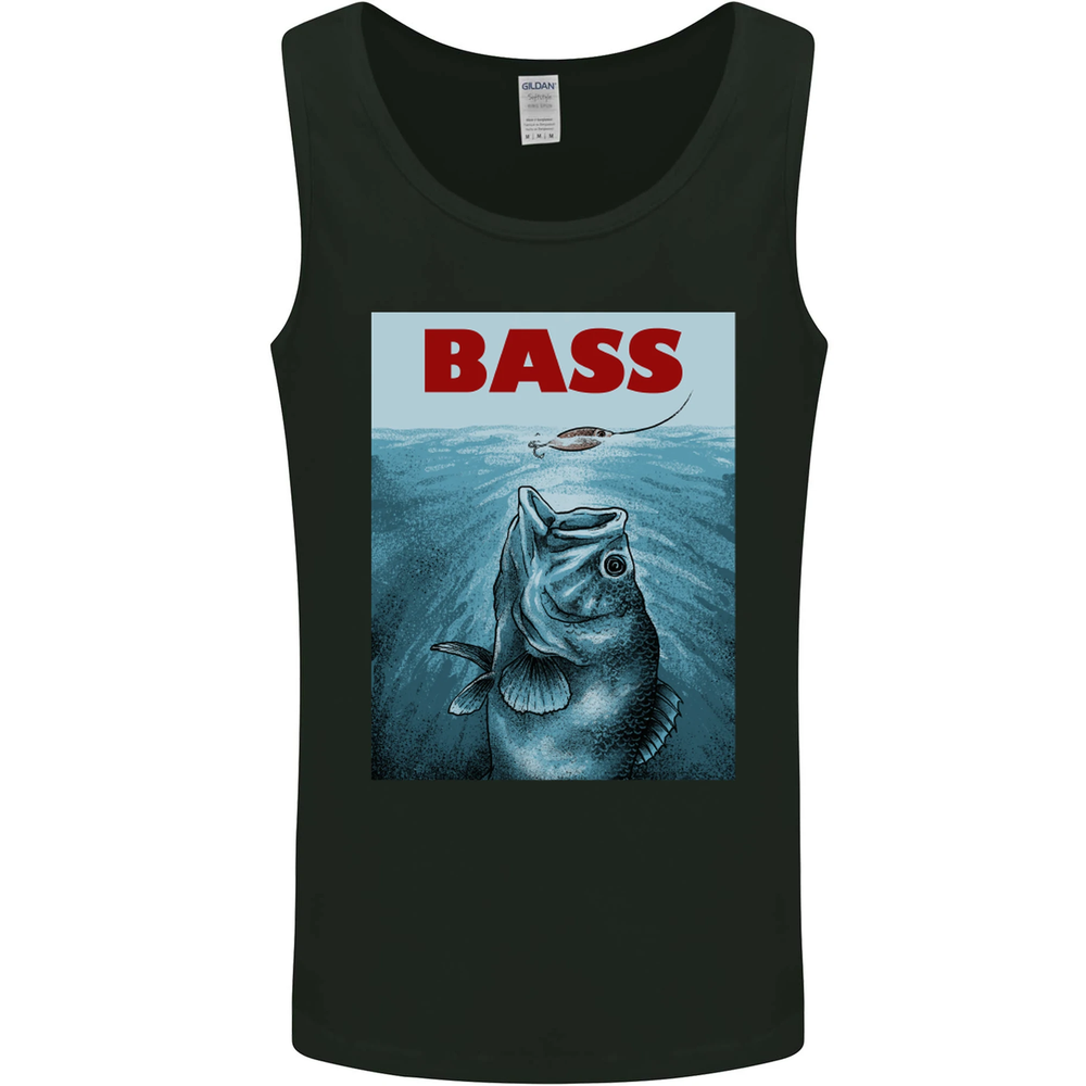 Bass Fishing Parody Funny Fisherman Mens Vest Tank Top