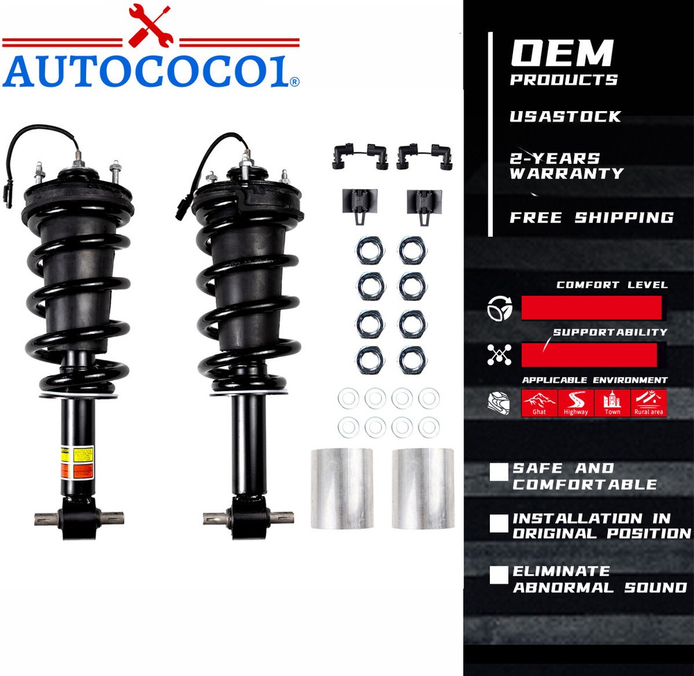 Pair Front Shock Struts Assys 84176631 Fit Escalade Tahoe GMC Sierra Denali 1500