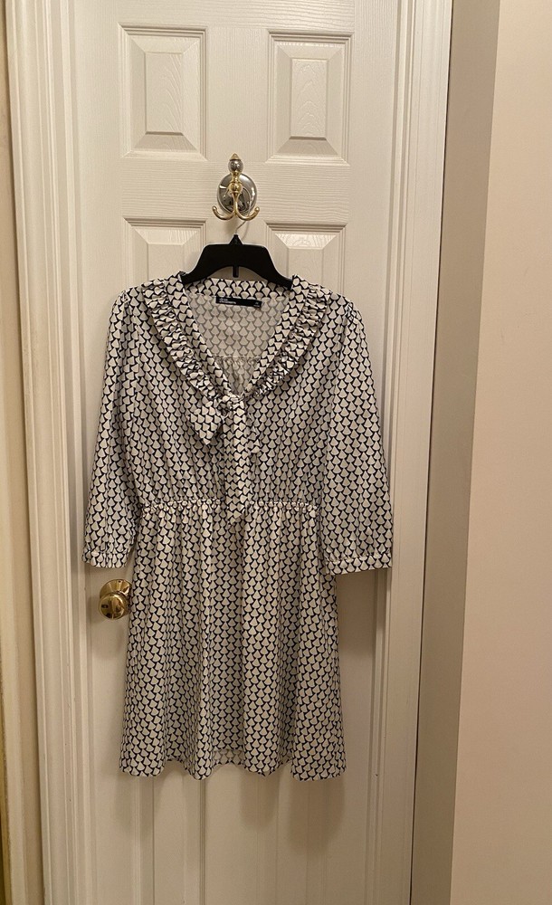 Dear Creatures Womens M Teardrop Gina Mod ModCloth Secretary Bow Dress Pinup