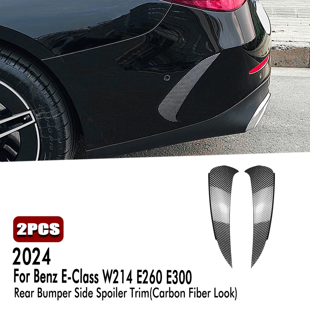 Rear Bumper Side Vent Spoiler Fin Trim For Benz E W214 2024+ E260 E300 AMG 2PCS
