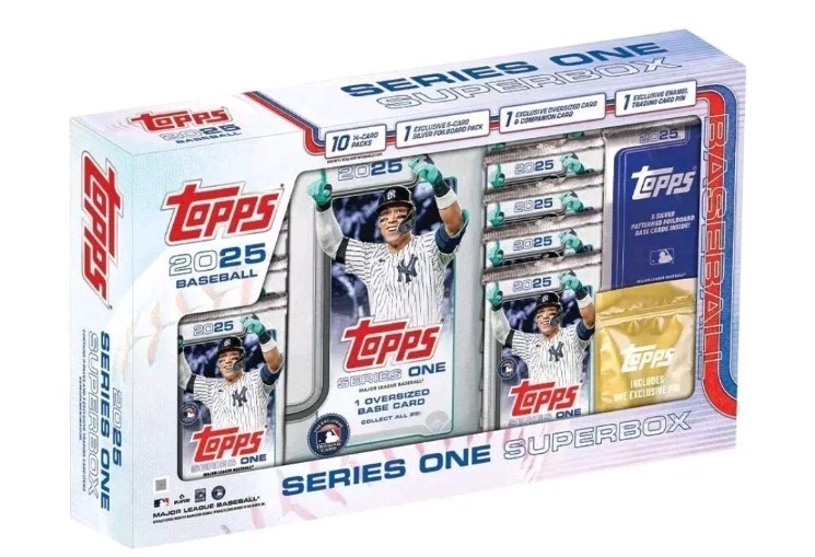 2025 Topps MLB Series One Baseball Trading Card Super Box New Sealed