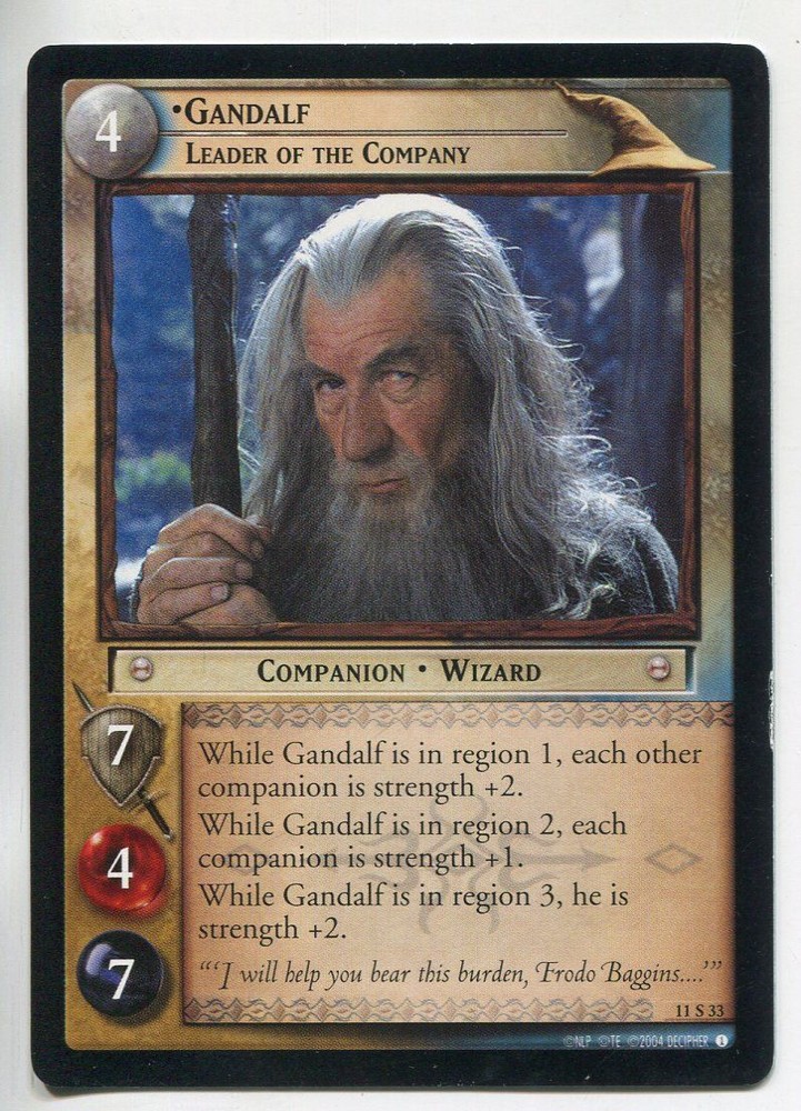 Lord Of The Rings CCG Shadows 11S33 Gandalf Leader Of The Company