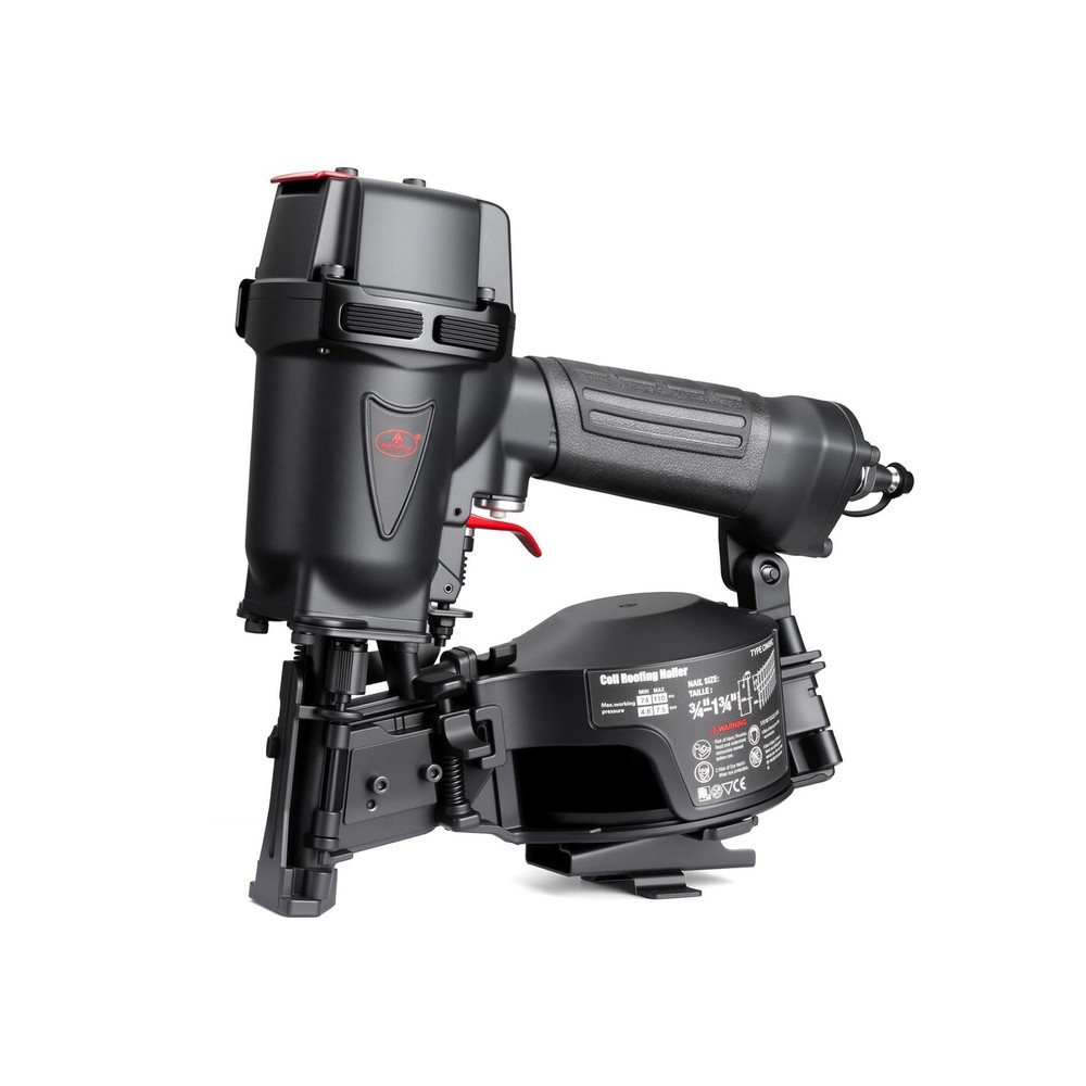 AEROPRO TOOLS Roofing Nailer 15 Degree Coil Roofing Nails 3/4-Inch up to 1-3/...