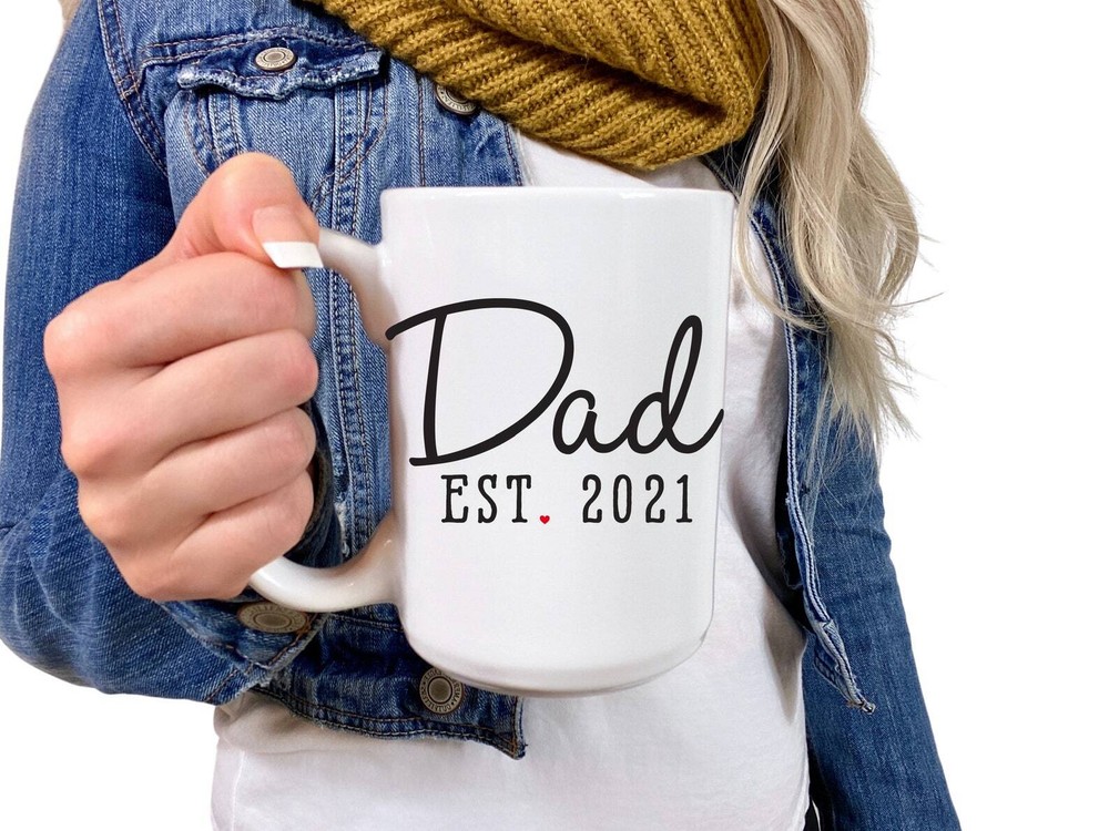 Dad Est 2021 Mug Father Day Gift Coffe Mug