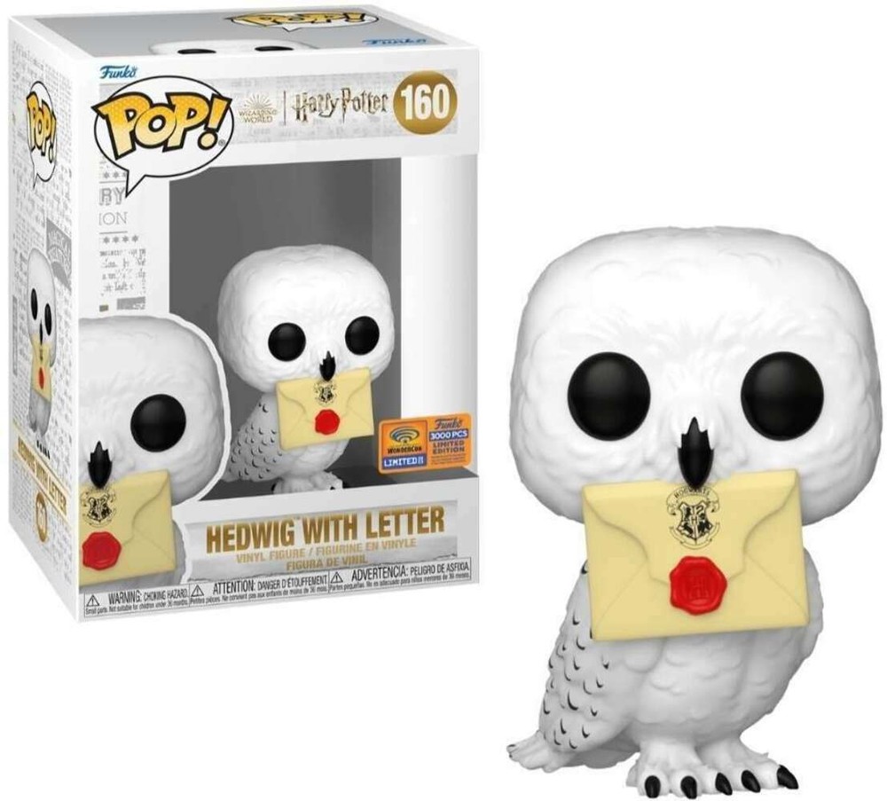 Funko POP Harry Potter Hedwig With Letter 2023 WonderCon Exclusive #160