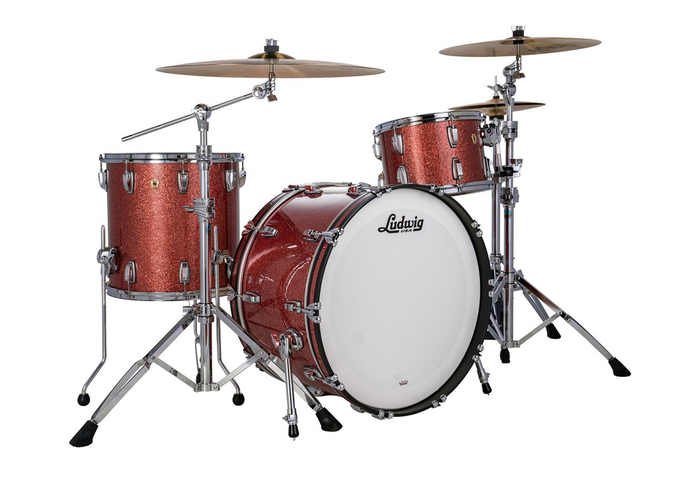 Ludwig Classic Maple Hybrid Copper Sparkle Pro Beat 14x24_9x13_16x16 Drum Shells