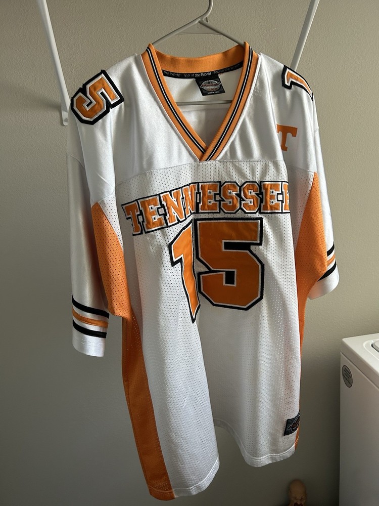 Vintage Tennessee Volunteers Vols White #15 Playmaker Jersey XL RARE