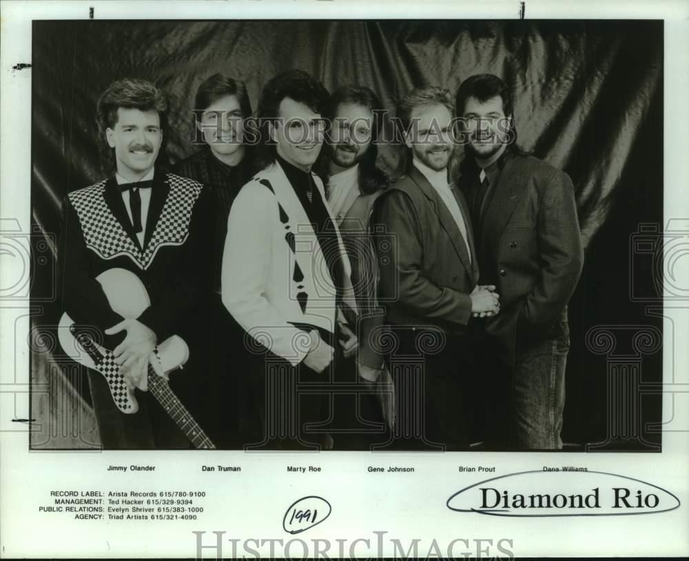 1991 Press Photo Six Members of the band Diamond Rio, Entertainers - sap30504