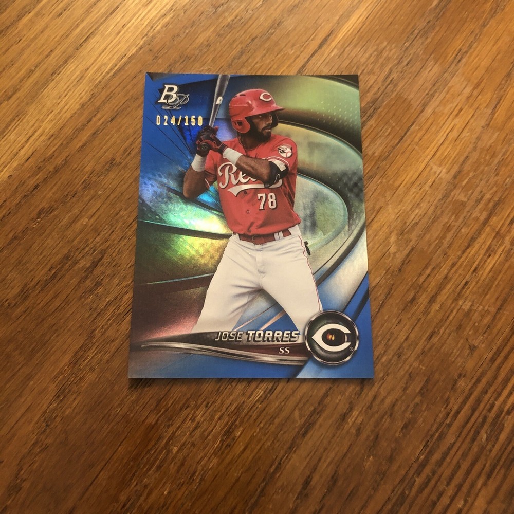jose torres 2022 Bowman Platinum Blue Foil Parallel #d 24/150 Rookie