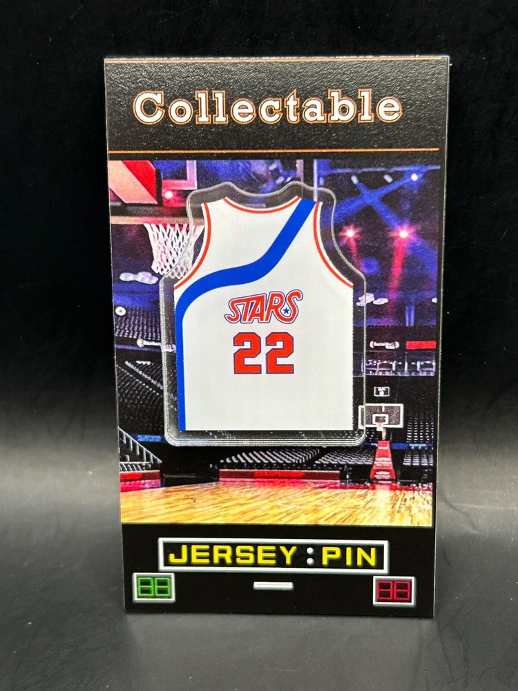 Utah Stars Moses Malone jersey lapel pin-ABA Classic RETRO Collectible