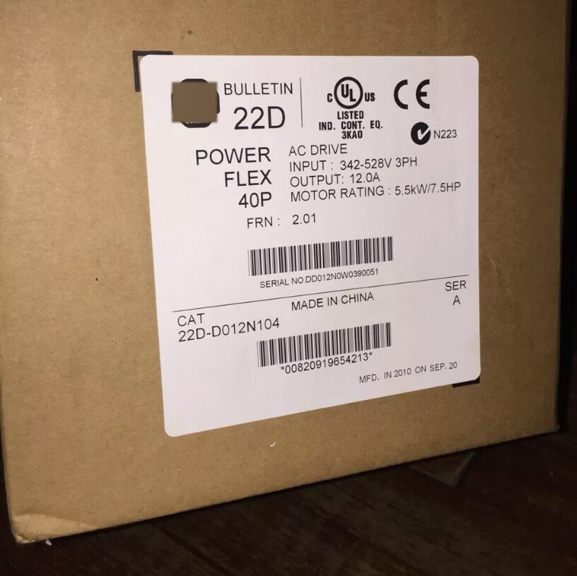 AB 22D-D012N104 POWER FLEX 40P AC DRIVE 22D-D012N104 Free Shipping NEW