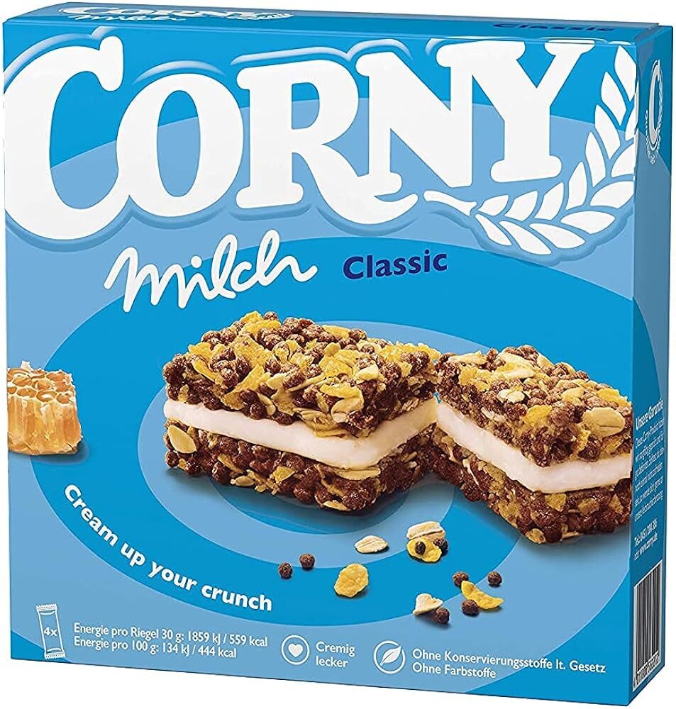 SCHWARTAUER WERKE GmbH & KGaA Corny Milch Classic Milk Sandwich Cereal Bar | ...