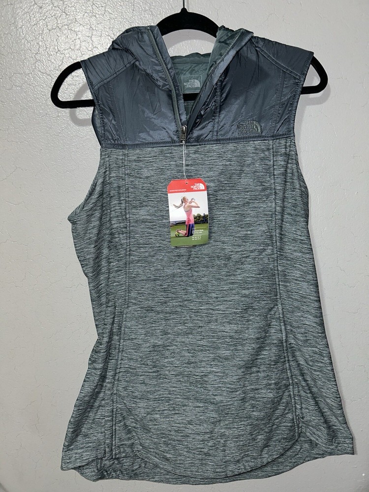North Face Womens Flashdry Hooded Pullover Vest Medium Size  
