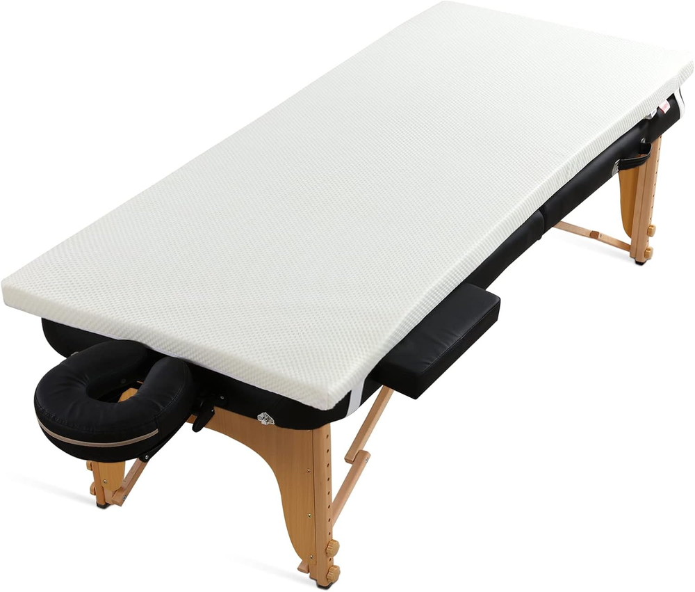 Memory Foam Massage Bed Mattress Topper with Removable Cover, Massage Table Matt