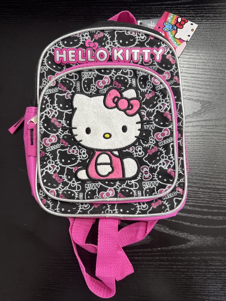NWT Sanrio Hello Kitty Kids Mini Backpack 10.5 Inch School Bag for Toddlers