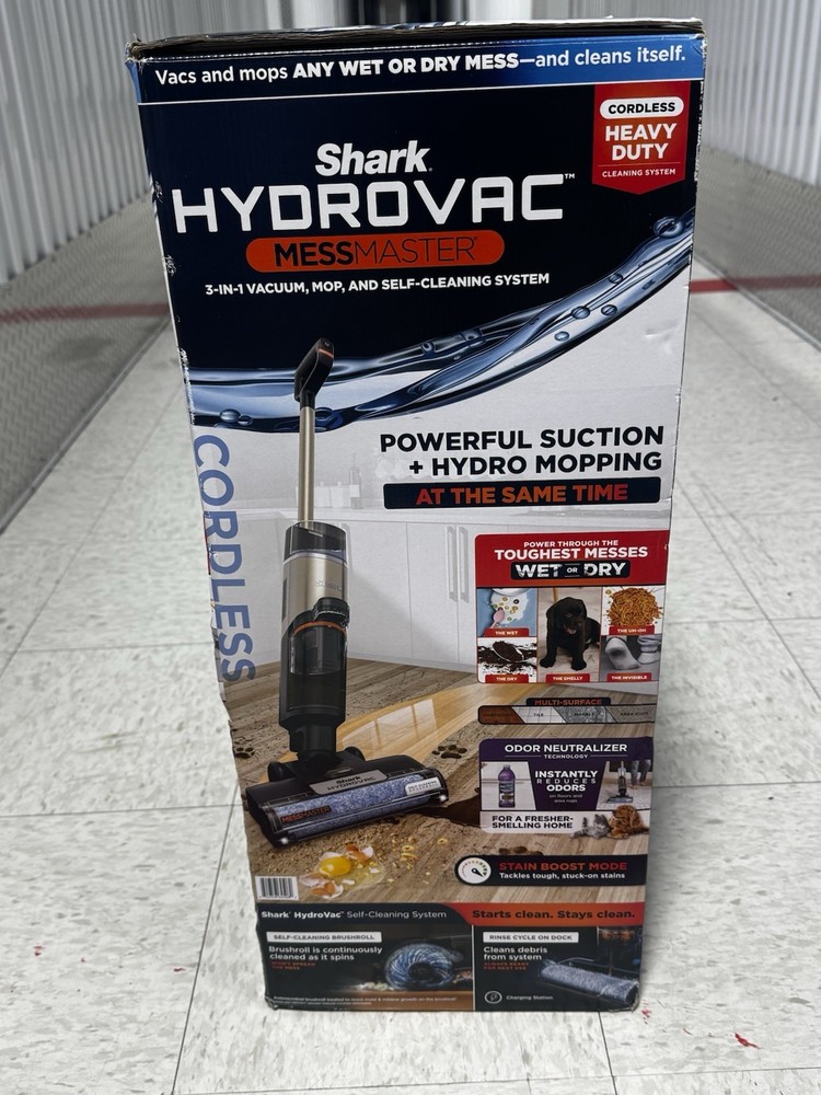 Shark HydroVac MessMaster Heavy Duty 3-in-1 Cordless Vacuum Mop Self Clean WD261