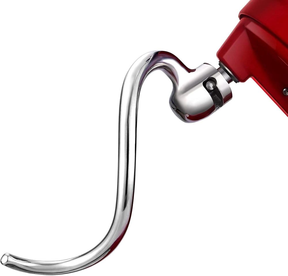 Stainless Steel Dough Hook Attachment Compatible with KitchenAid 5 & 6 Quart Bowl-Lift Mixers