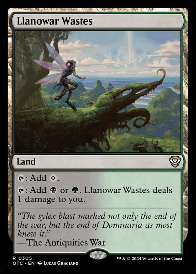 MTG Llanowar Wastes NM-Mint Commander: Outlaws of Thunder Junction