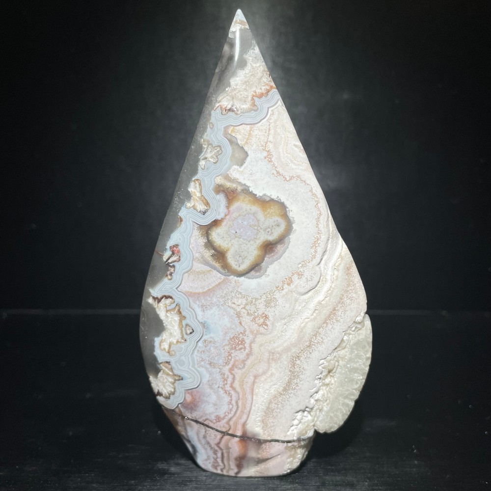 196G Natural Mexican Crazy Lace Agate Crystal Stone Specimen for Healing