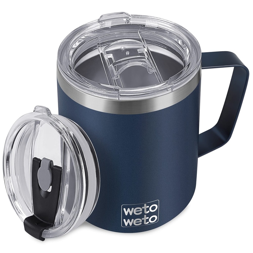 14 oz Coffee Mug Vacuum Insulated Camping Mug with Lid Double Wall Stainless ...