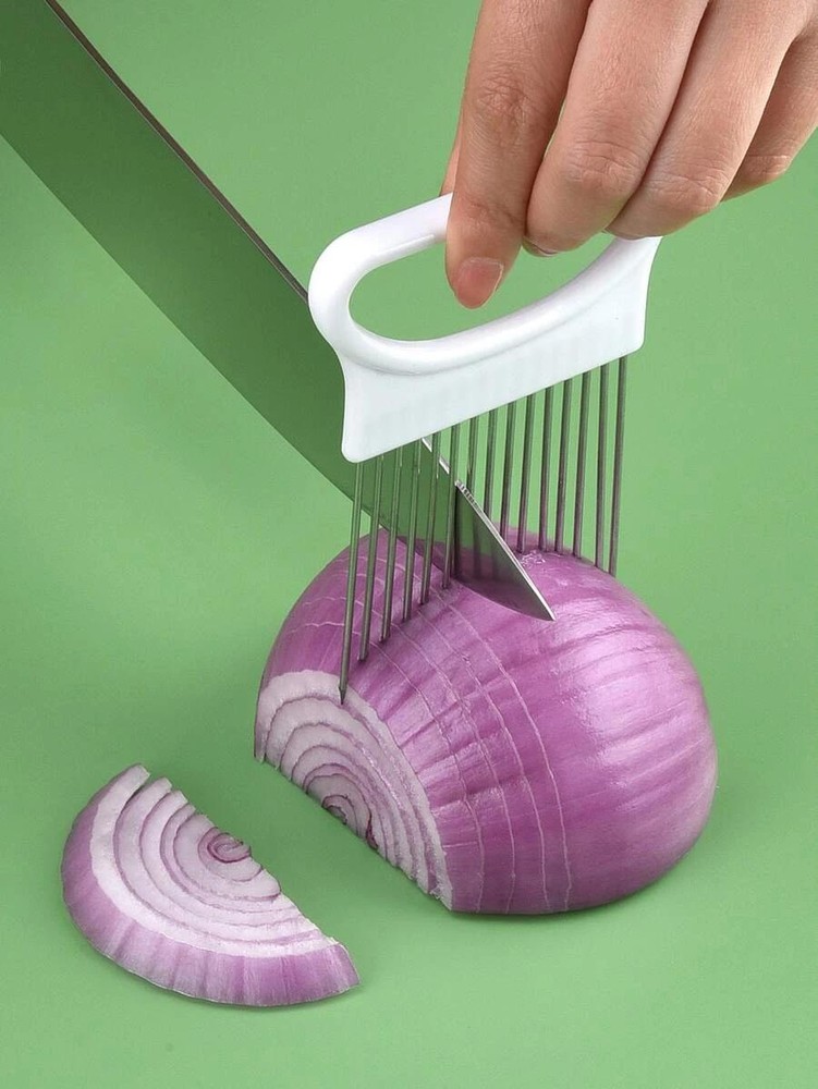 Colorful Onion Slicer - Stainless Steel Potato Chip Holder