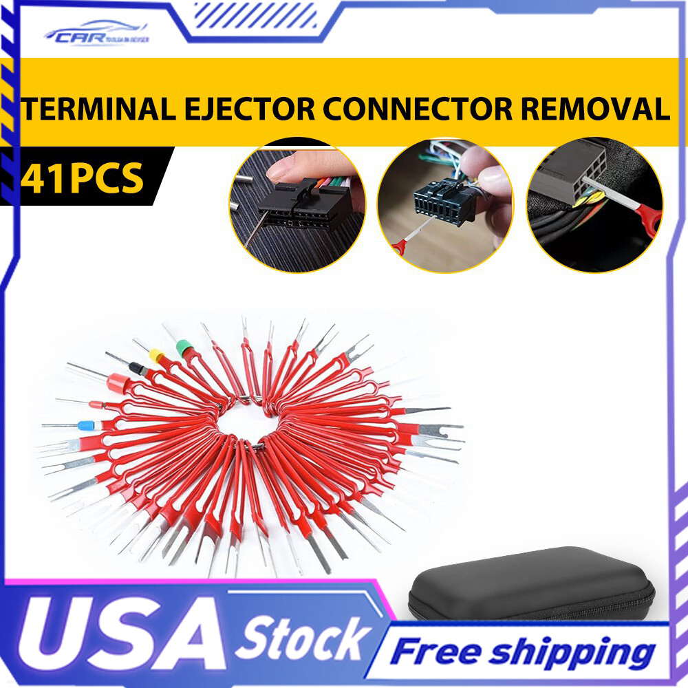 41PCS Terminal Car Removal Tool Pin Ejector Wire Kit Connector Puller Extractor