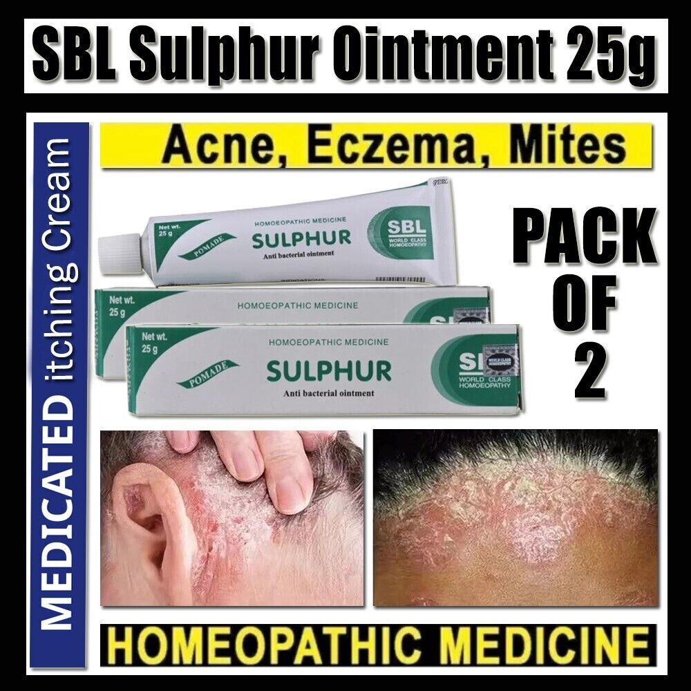 2 x Sulphur Ointment Cream for Blackheads & Spots | Deep Cleansing Treatment 25g