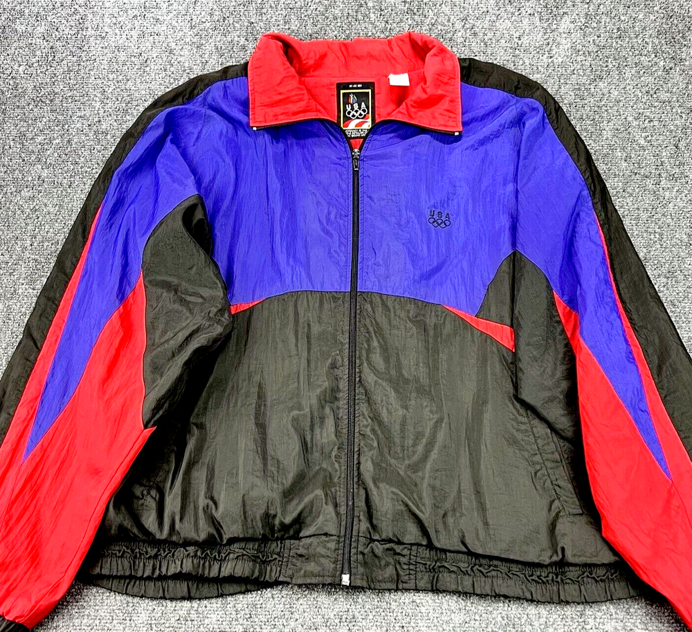 Vintage Team USA Olympic JC Penney Jacket Windbreaker XL Mens 90s Y2K Colorful