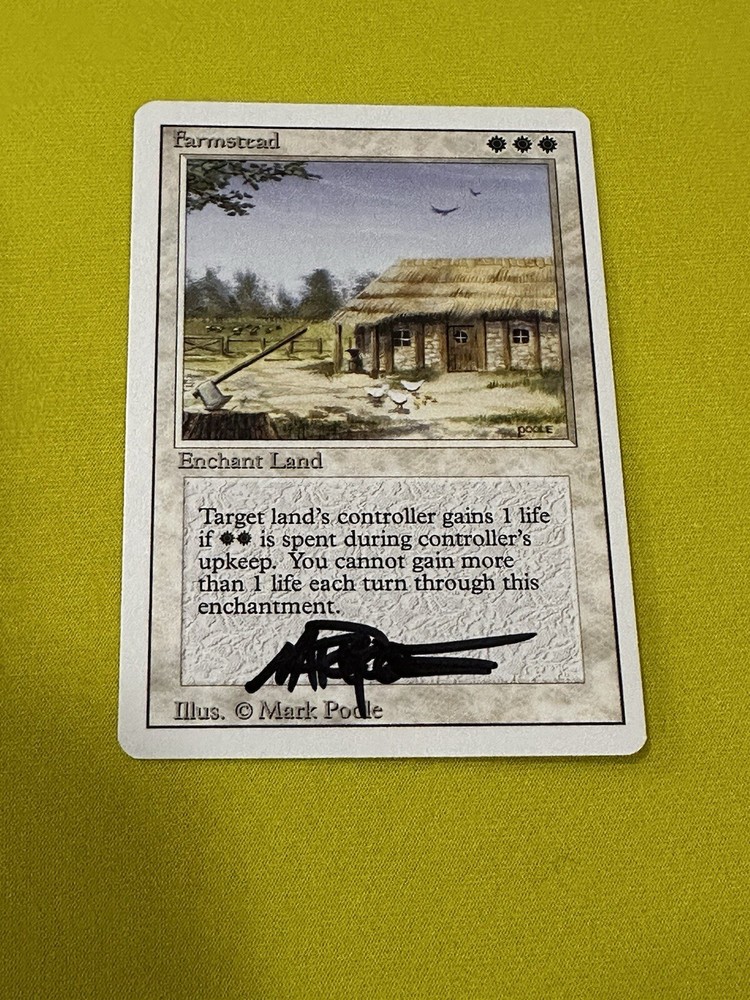 MTG Magic Farmstead Signed Artist Proof x1 3RD Revised 3ED Mark Poole