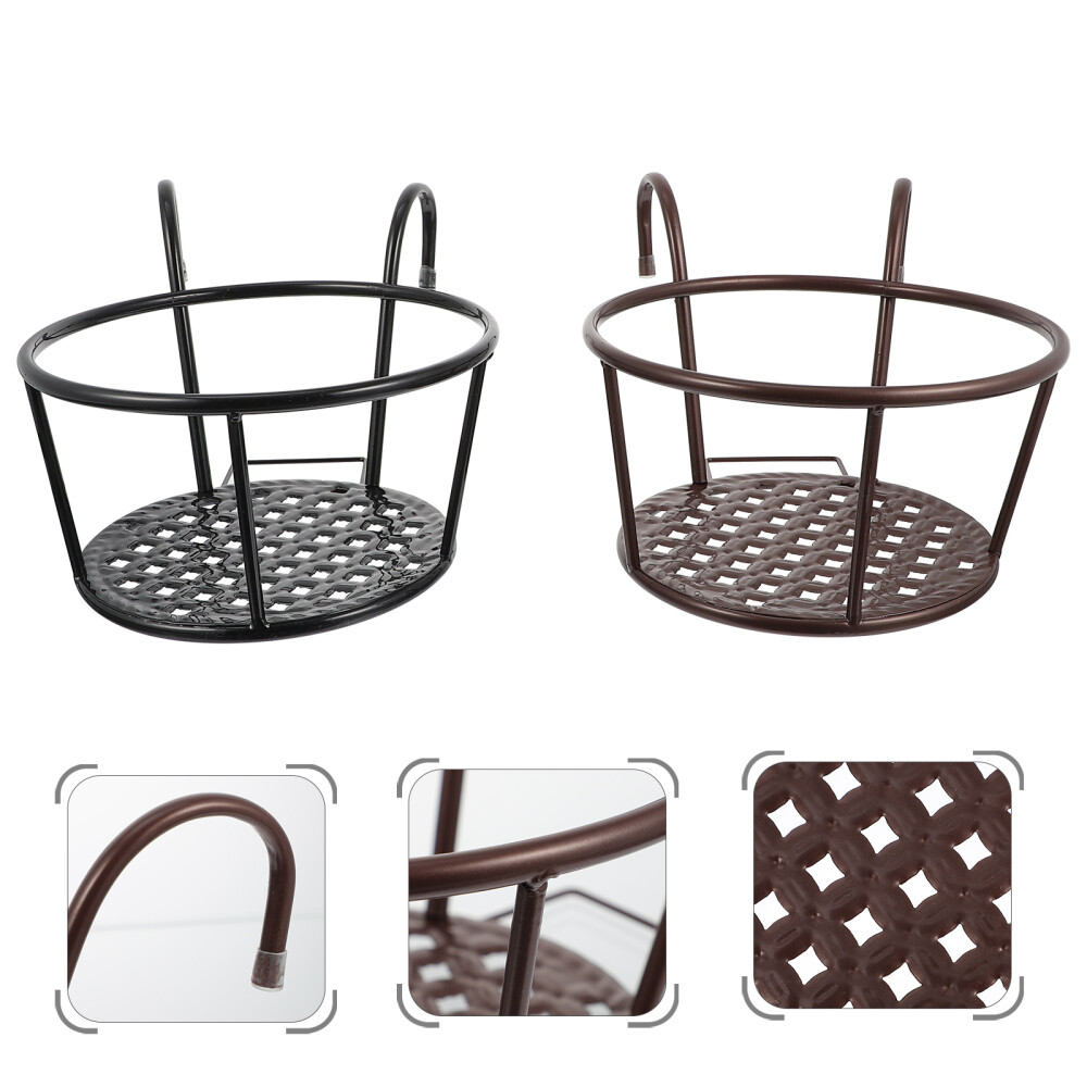 2 PCS Hanging Flower Rack Pot Stand Guardrail Premium Material