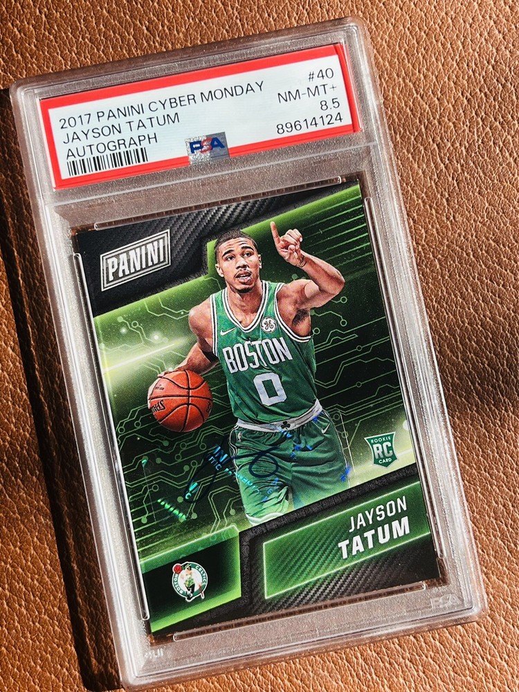 2017 Panini Cyber Monday Jayson Tatum Rookie Auto Autograph PSA 8.5-image