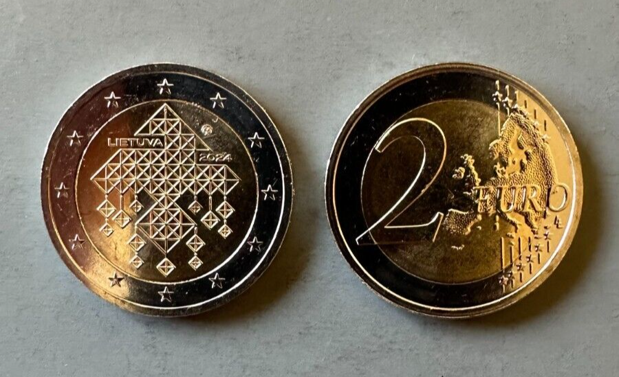 LITHUANIA 2024  UNC 2 EUR Coin 