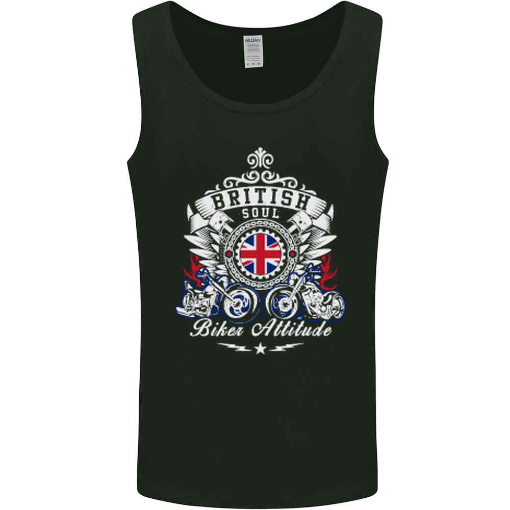 British Soul Biker Motorcycle Motorbike Mens Vest Tank Top