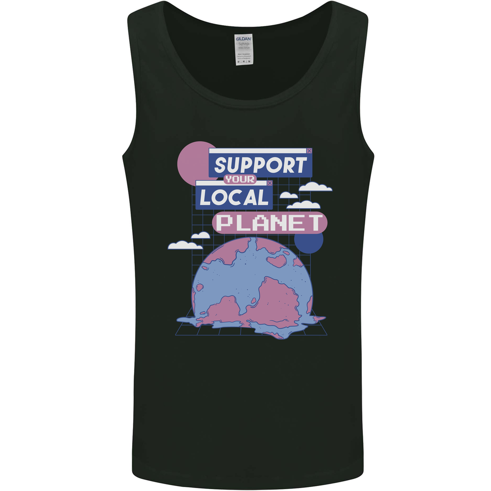 Support Your Local Planet Climate Change Mens Vest Tank Top