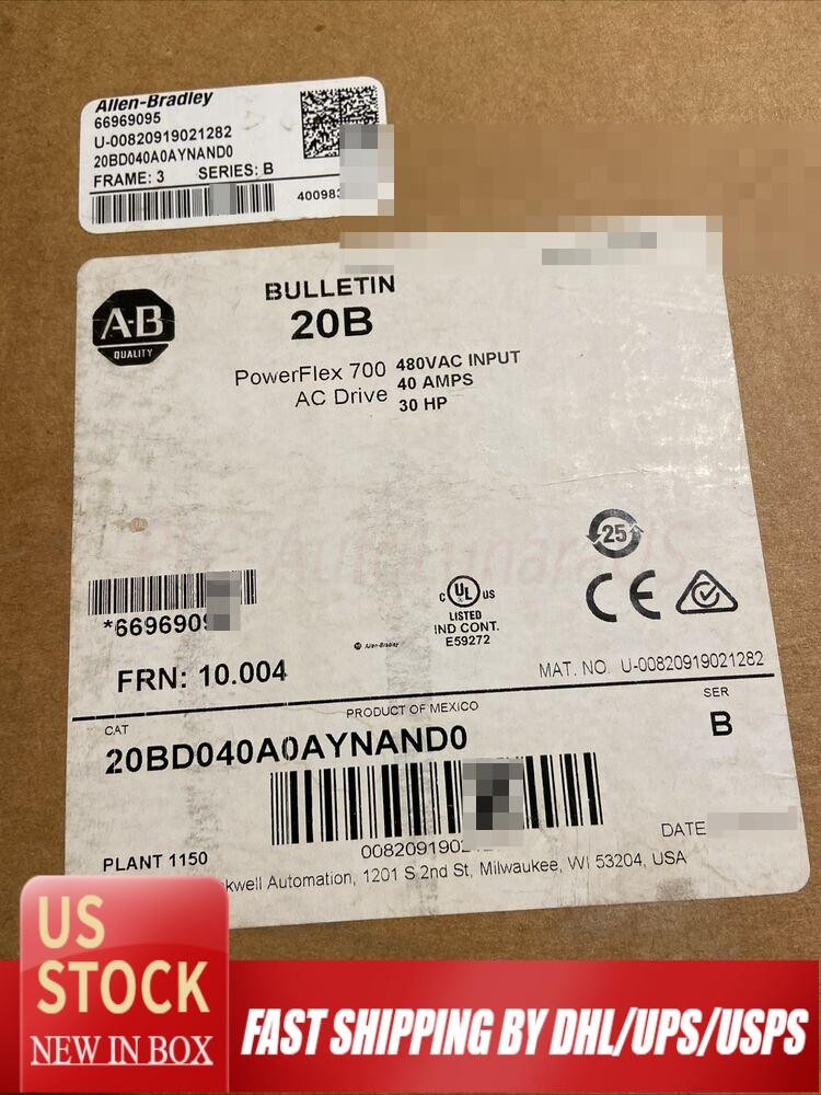 20BD040A0AYNAND0 PowerFlex 700 AC Drive 20BD040A0AYNAND0 New AB US Free Tax