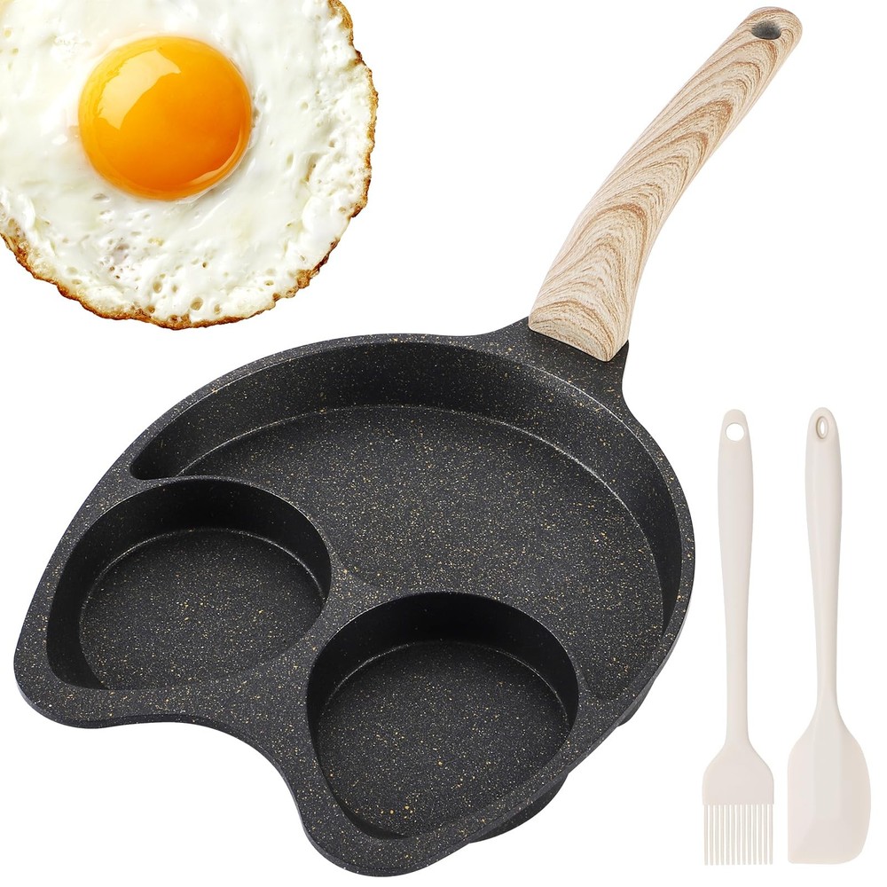 Non toxic Ceramic Coating From Germany Egg Pan Aluminum Omelette Pan, 3-Cup N...