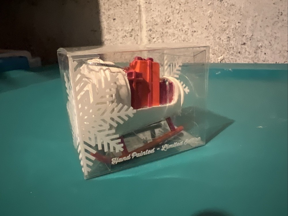 Rare 2015 Dunkin Donuts Holiday Sleigh Cup Christmas Ornament Collectible