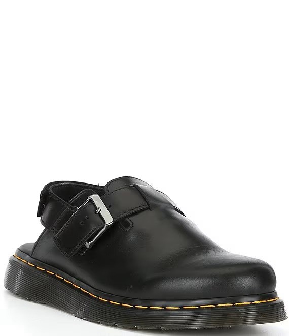 Dr Martens Men’s Jorge II Sling Back Black Leather Mules Shoes US 13 EU 47 New