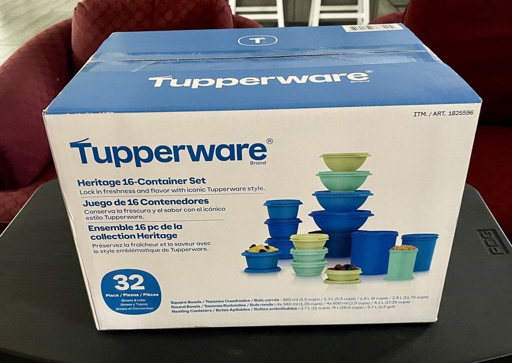 New Tupperware Heritage Collection 32 Piece Food Storage  Set - Vintage Colors