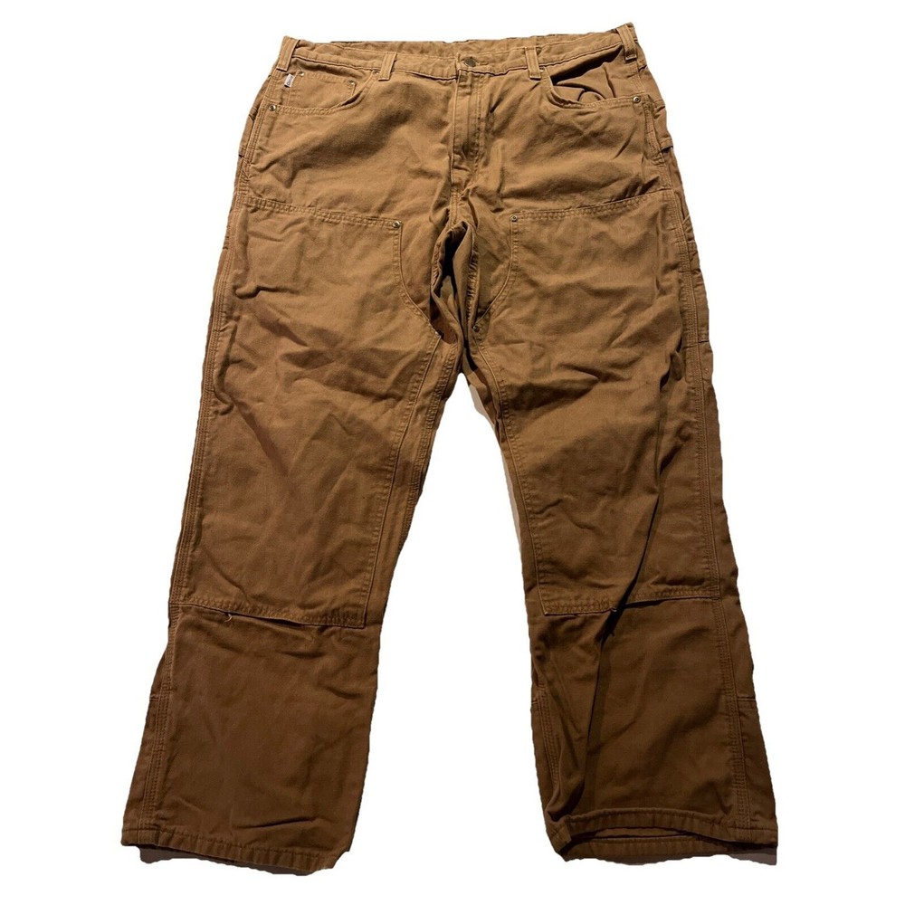 Carhartt Canvas Double Knee Pants Men’s 38x30 Brown Workwear Outdoor Travel