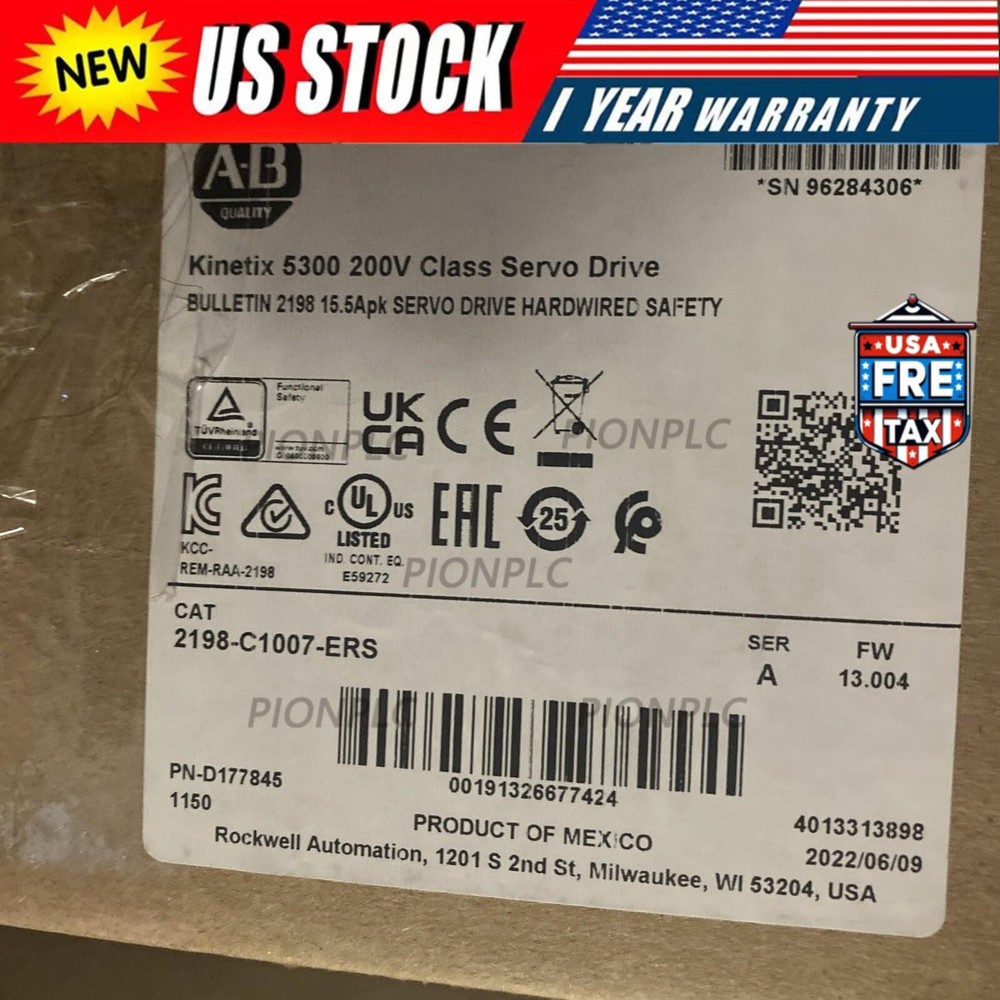 Allen-Bradley Kinetix 5300 200V Class Servo Drive 2198-C1007-ERS NEW