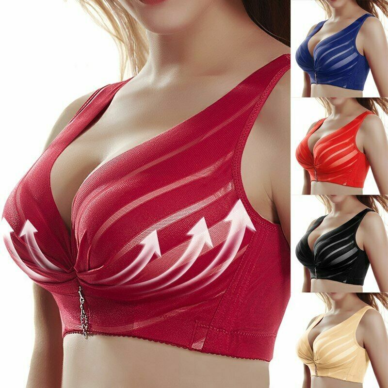 Wireless Adjustable Lace Sports Bra for Women B C D Cup Push Up Support