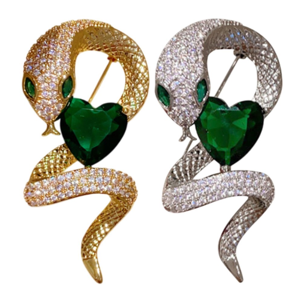 Snake Brooch Pin Romantic Serpent Brooch Lapel Badge for Hat Men Women Party