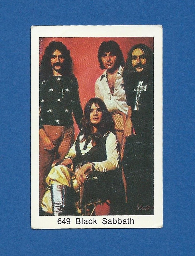1974 Swedish Popbilder utan Punkt I #649 Black Sabbath