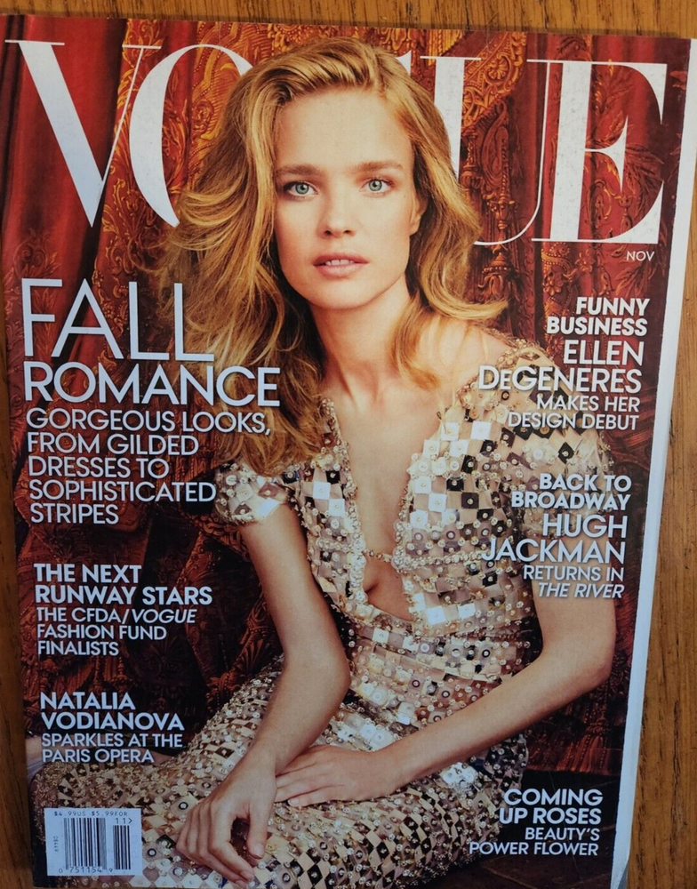 2014 NOVEMBER VOGUE MAGAZINE NATALIA VODIANOVA HUGH JACKMAN