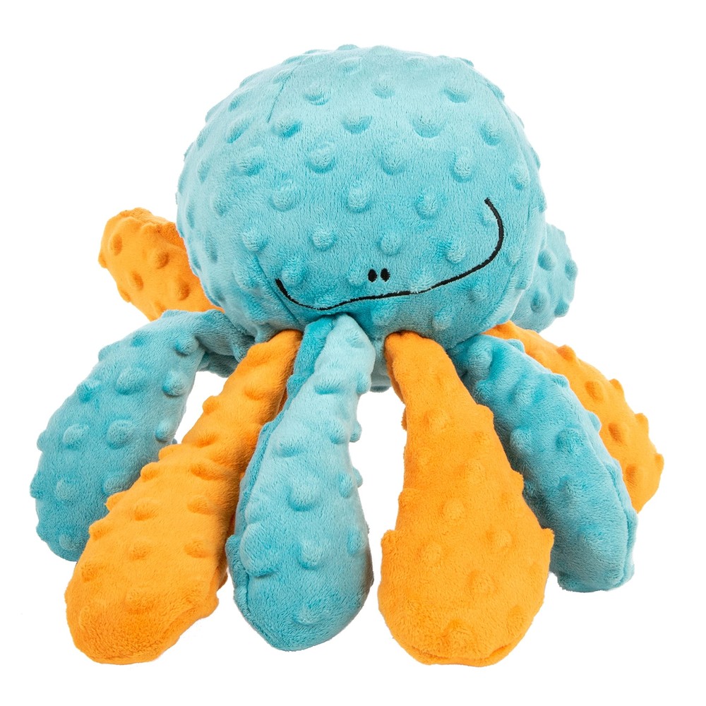 Crazy Tugs Octopus Squeaky Plush Tug Dog Toy, Chew Guard Technolog - Multi Co...