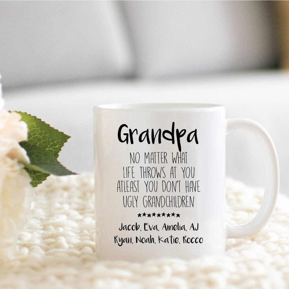 Personalized Gift For Grandpa Funny Grandpa Mug Christmas Birthday Cup For
