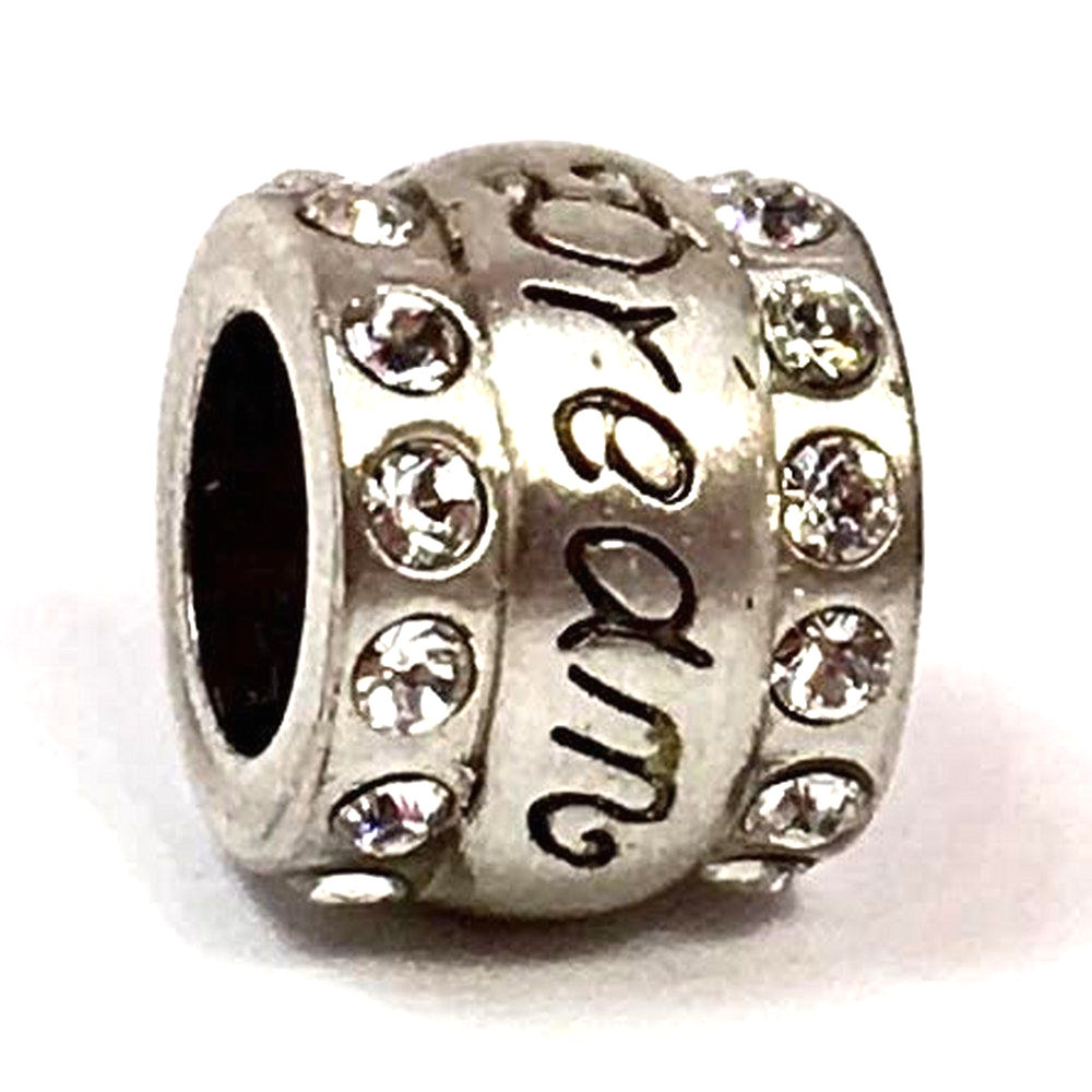 Brighton Dream Bead Charm in Brushed Silver with Stones J95032